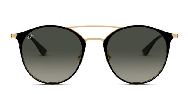 Ray Ban RB3546 Black Gold Gray Prescription Sunglasses 50