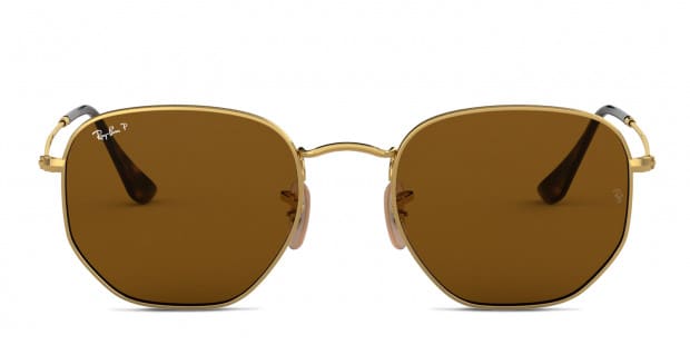 Ray ban hexagonal brown top