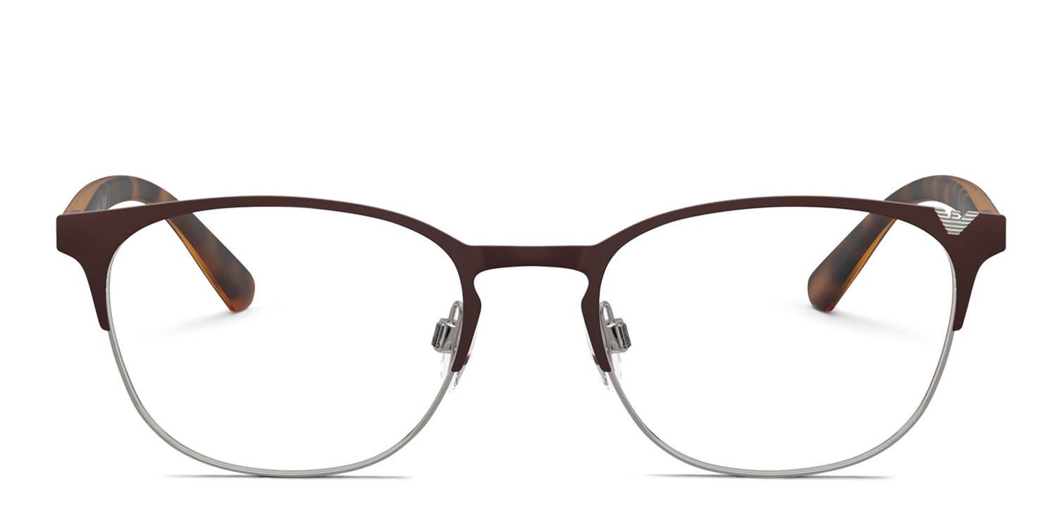 Emporio Armani EA1059 Brown, Gunmetal glasses - Brown / Gunmetal - Frontal View