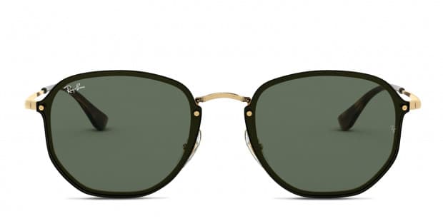 Ray Ban RB3579N Blaze Hexagonal Gold Green Prescription Sunglasses 50 Off Lenses