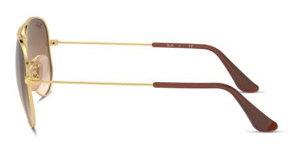 Ray-Ban RJ9506S Aviator Kids Brown , Gold glasses - Brown / Gold - Side View