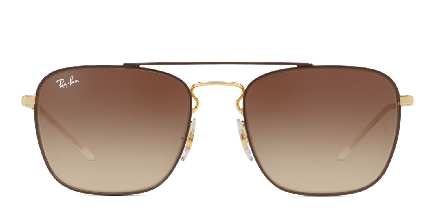 Ray-Ban RB3588 Brown, Gold glasses - Brown / Gold - Frontal View