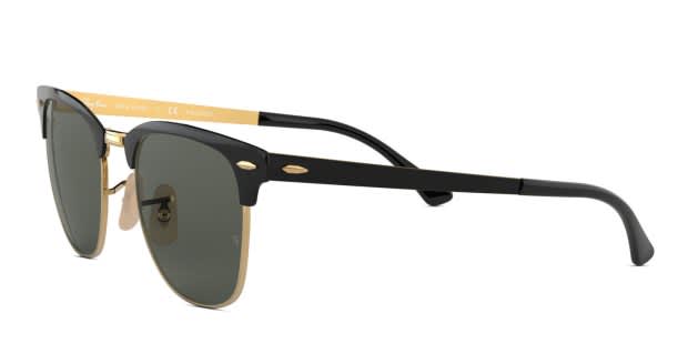 Ray-Ban RB3716 Gold, Black Prescription Sunglasses - 50% Off Lenses