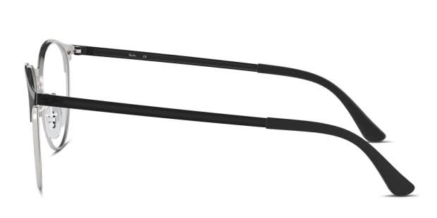 Ray-Ban RX6375 Black/Silver Eyeglasses | Includes FREE Rx Lenses