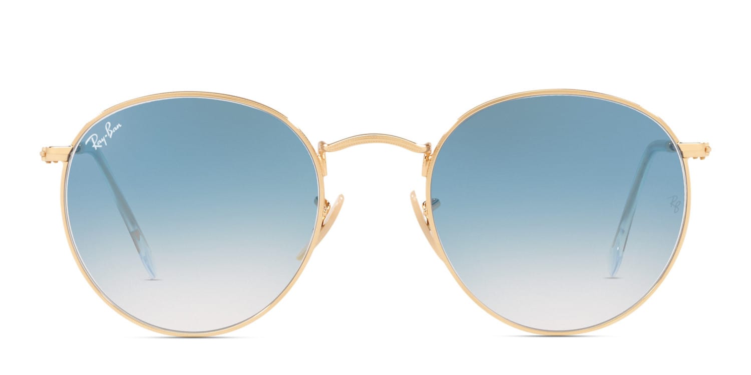 Ray-Ban RB3447N Gold, Blue, Clear glasses - Gold / Blue / Clear - Frontal View