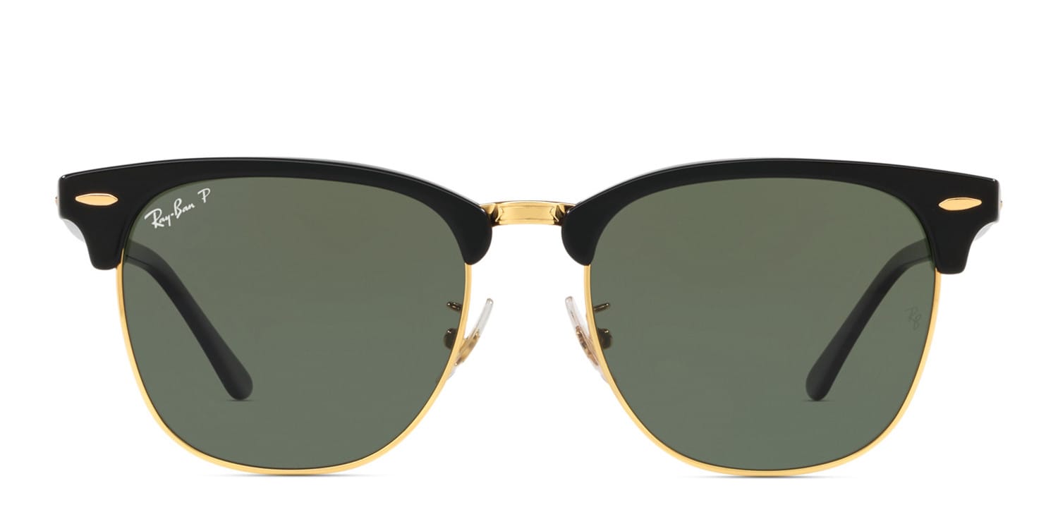 Ray-Ban 0RB3016F Shiny Black, Gold Sunglasses