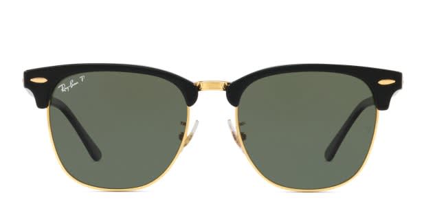Ray-Ban 0RB3016F Shiny Black, Gold Sunglasses