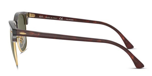 Ray-Ban RB3016F Clubmaster Tortoise, Gold Sunglasses