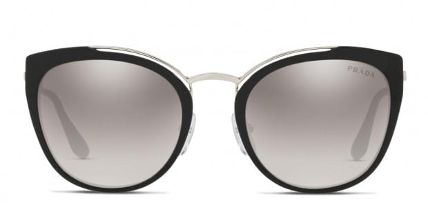 The Prada 0PR 20US is a fun cat eye sunglasses frame with undeniable presence. Crafted from premium acetate it features a partially metal browline