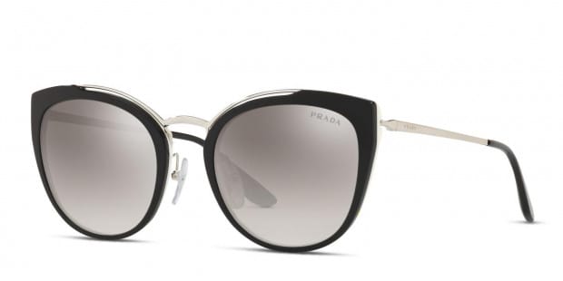 The Prada 0PR 20US is a fun cat eye sunglasses frame with undeniable presence. Crafted from premium acetate it features a partially metal browline elegant arms and adjustable silicone nose pads for a