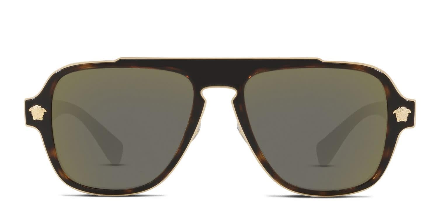 Versace Brown Tortoise and Gold Aviator Sunglasses GIANNI VERSACE Vintage 1996 Light Brown Tortoise Frame  main image 4