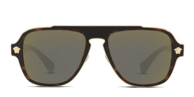 Versace VE2199 Tortoise, Gold Prescription Sunglasses - 50% Off Lenses
