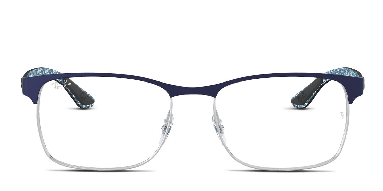Ray-Ban RX8416 Blue, Silver glasses - Blue / Silver - Frontal View