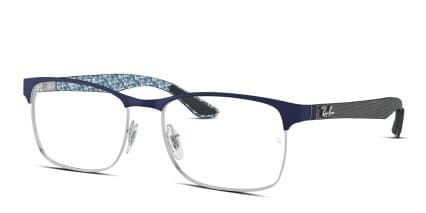Ray-Ban RX8416 Blue, Silver glasses - Blue / Silver - Angle View