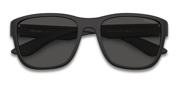 小物 PRADA sunglasses black Prada PR 25ZS M (53 - 18) with Black lenses and Black frame