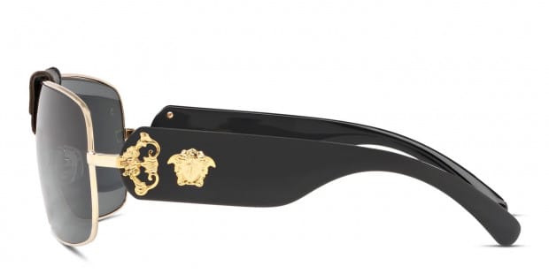 Versace VE2207Q Squared Baroque Gold Gray