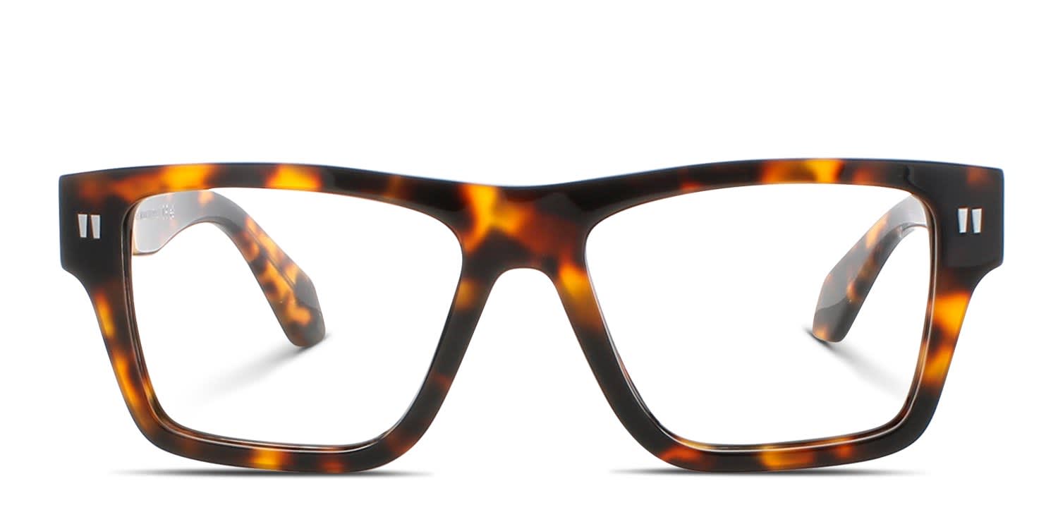 Off-White Brown Tortoiseshell Square Acetate Glasses Ivory Tortoiseshell Square Glasses #4438725 | Zenni Optical main image 4