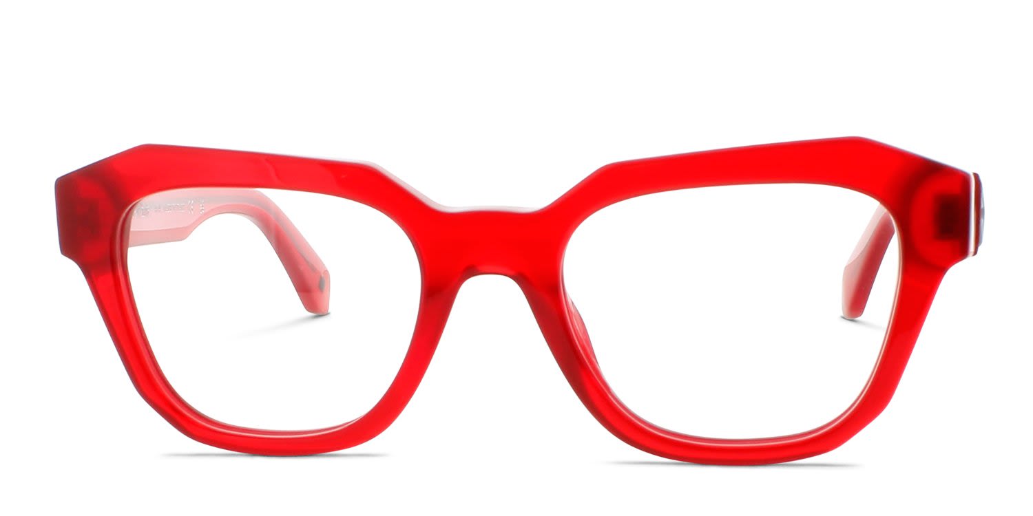 Off-White Style 7F Red Prescription Eyeglasses