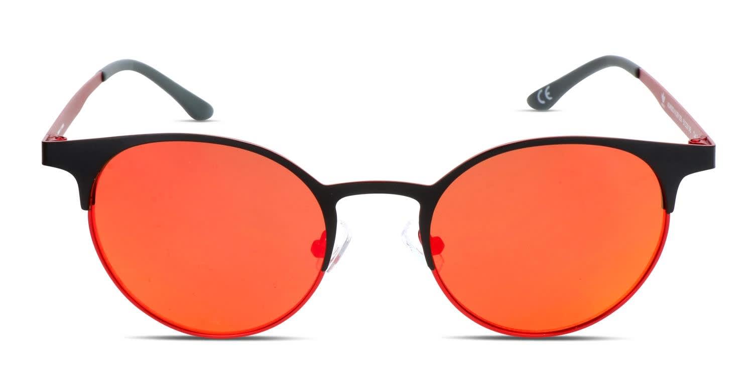 Adidas AOM000 Matte Black, Red glasses - Matte Black / Red - Frontal View