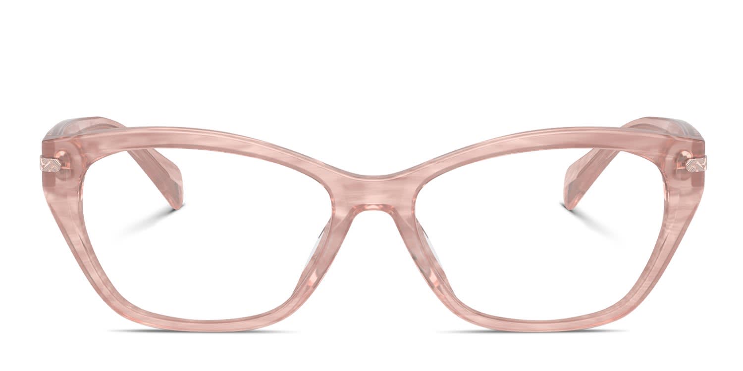 Ralph Lauren RA7161U Clear, Pink glasses - Clear / Pink - Frontal View