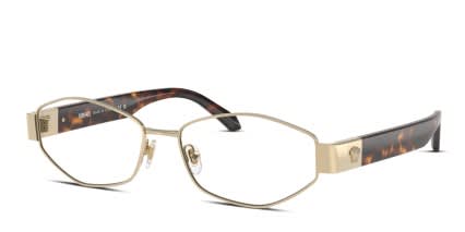 Versace VE1298 Gold, Tortoise glasses - Gold / Tortoise - Angle View