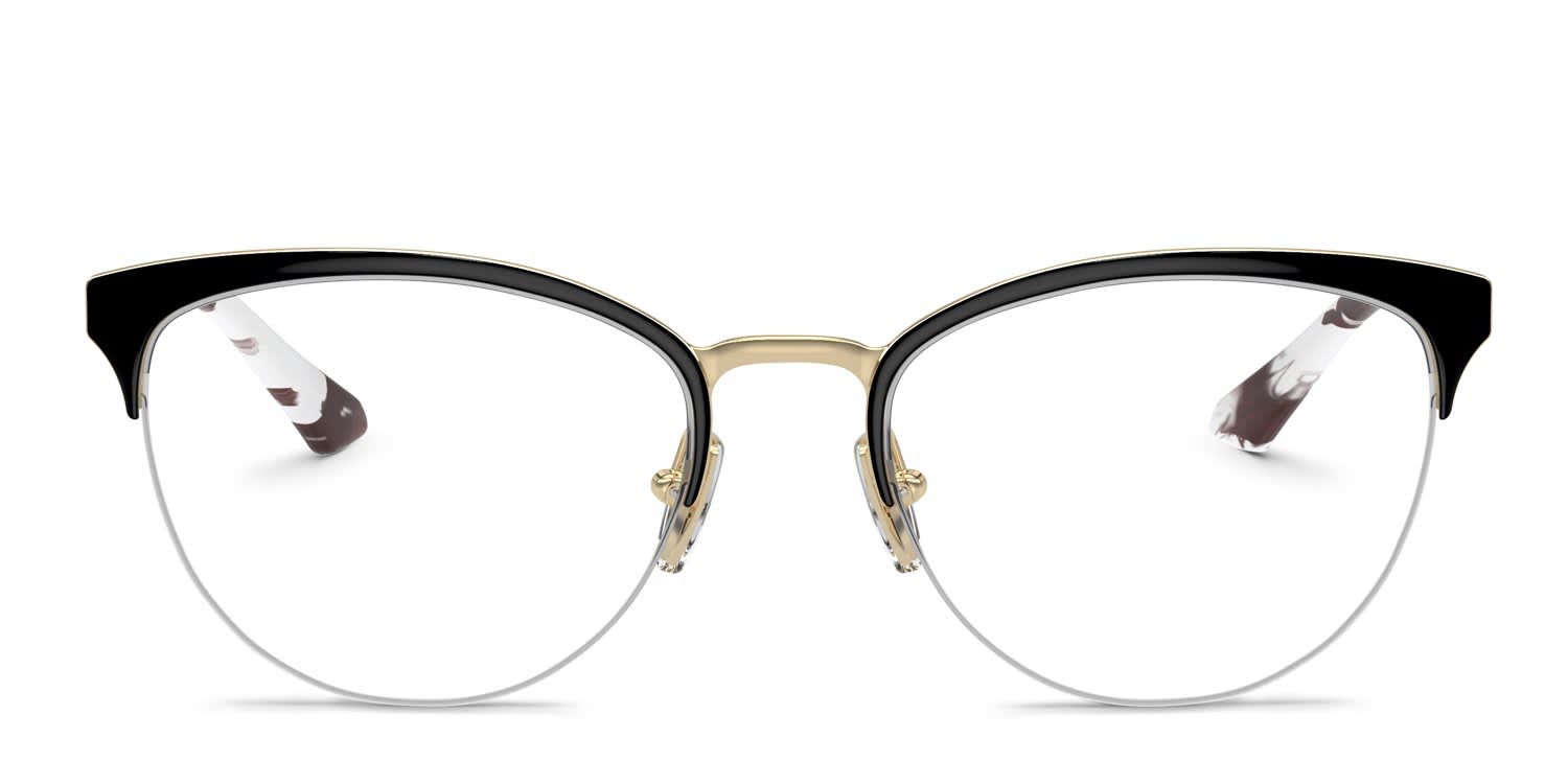Vogue VO4304 Black, Gold glasses - Black / Gold - Frontal View