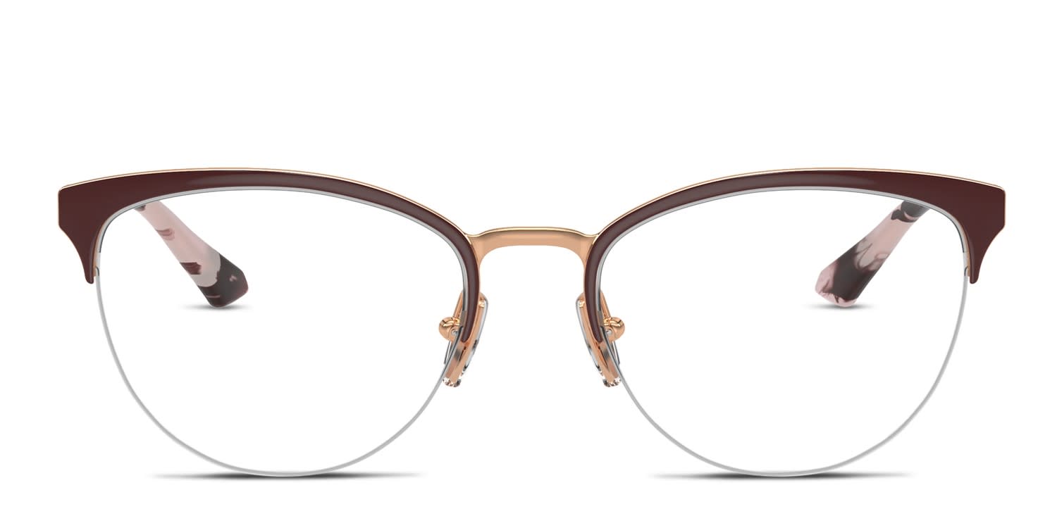 Vogue VO4304 Red, Pink, Gold glasses - Red / Rose Gold - Frontal View