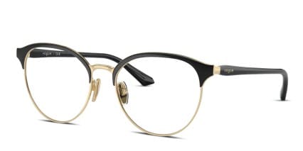 Vogue VO4305 Black, Gold glasses - Black / Gold - Angle View