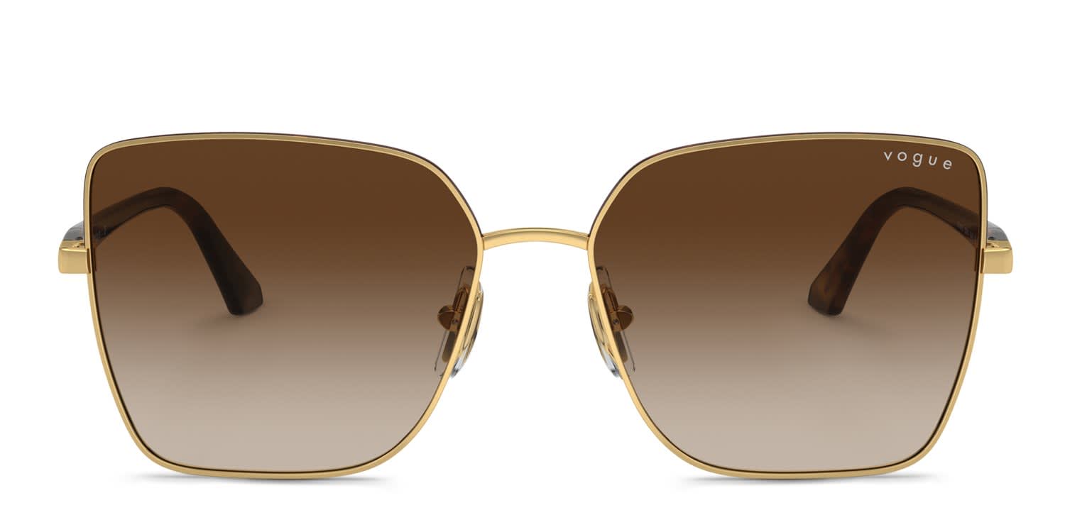 Vogue Eyewear VO4199S Gold, Brown glasses - Gold / Brown - Frontal View