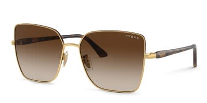 Vogue Eyewear VO4199S Gold, Brown glasses - Gold / Brown - Angle View