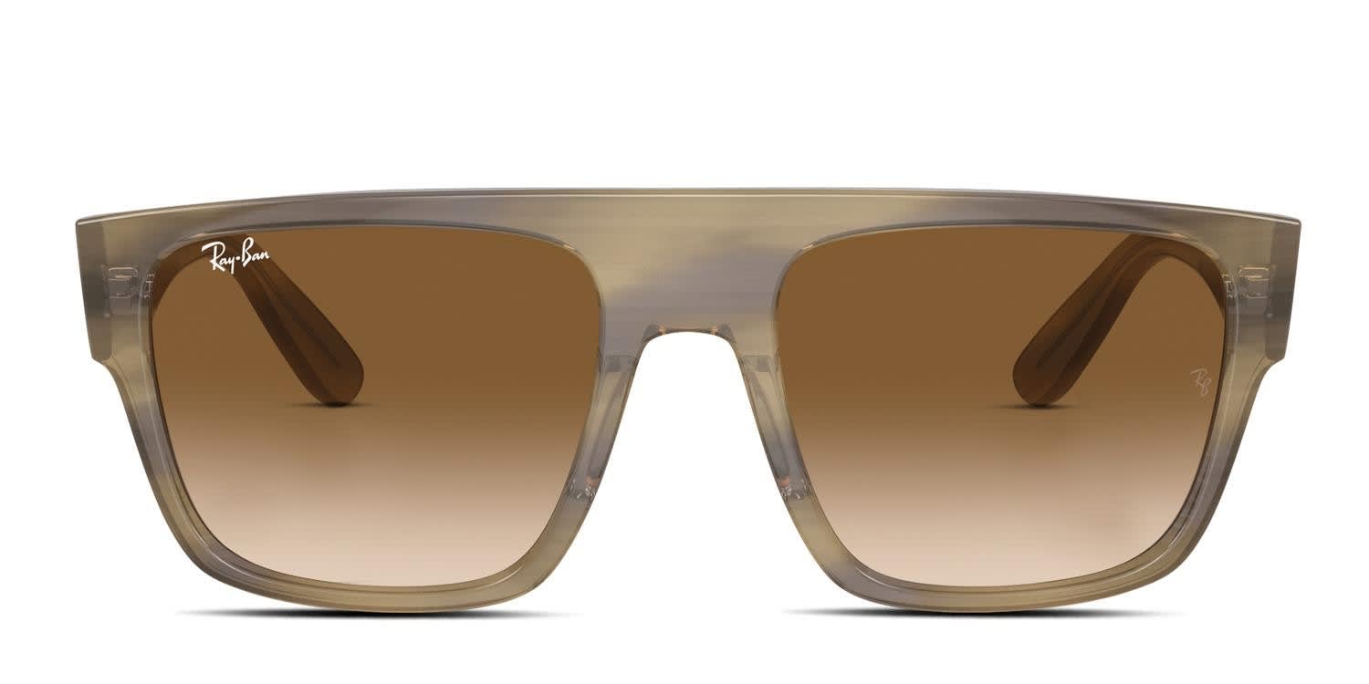 Ray-Ban RB0360S Drifter Green, Brown glasses - Green / Brown - Frontal View
