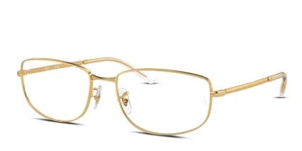 Ray-Ban RX3732V Gold glasses - Gold - Angle View