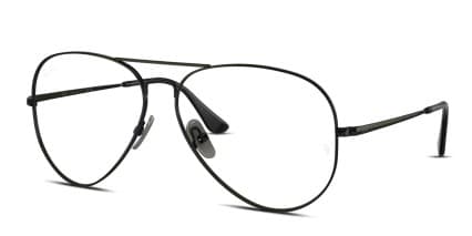 Ray-Ban RX8789 Aviator Titanium Black glasses - Black - Angle View