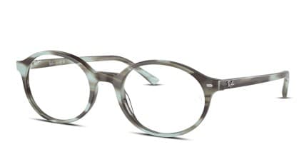 Ray-Ban RX5429 German Multicolor, Green glasses - Multicolor / Green - Angle View