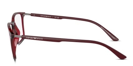 Emporio Armani EA3237 Clear, Red glasses - Clear / Red - Side View