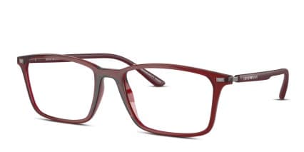 Emporio Armani EA3237 Clear, Red glasses - Clear / Red - Angle View
