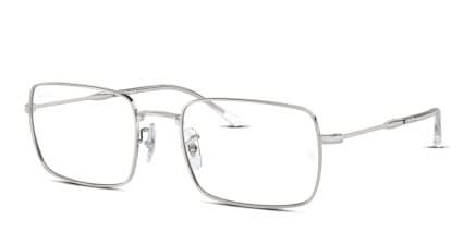 Ray-Ban RX6520 Silver glasses - Silver - Angle View