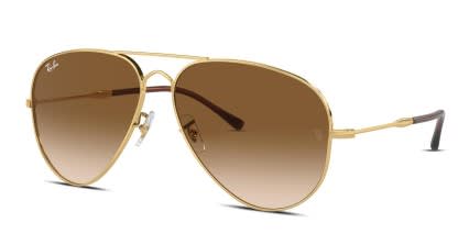 Ray-Ban RB3825 Old Aviator Gold, Brown glasses - Gold / Brown - Angle View
