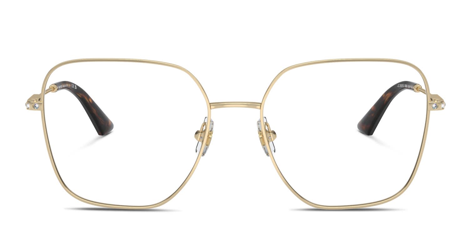 Jimmy Choo JC2001B Gold glasses - Gold - Frontal View