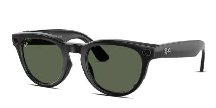 Ray-Ban Meta AI Glasses RW4009F Low Bridge Fit Headliner Black glasses - Black - Angle View