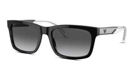Emporio Armani EA4224 Shiny Black glasses - Shiny Black - Angle View