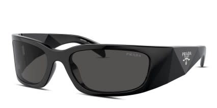 Prada PRA14S Shiny Black glasses - Shiny Black - Angle View
