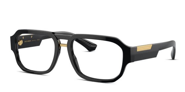 【DOLCE&GABBANA】スクエアフレーム ブラック DG684 Dolce & Gabbana DG3389 Shiny Black Prescription Eyeglasses