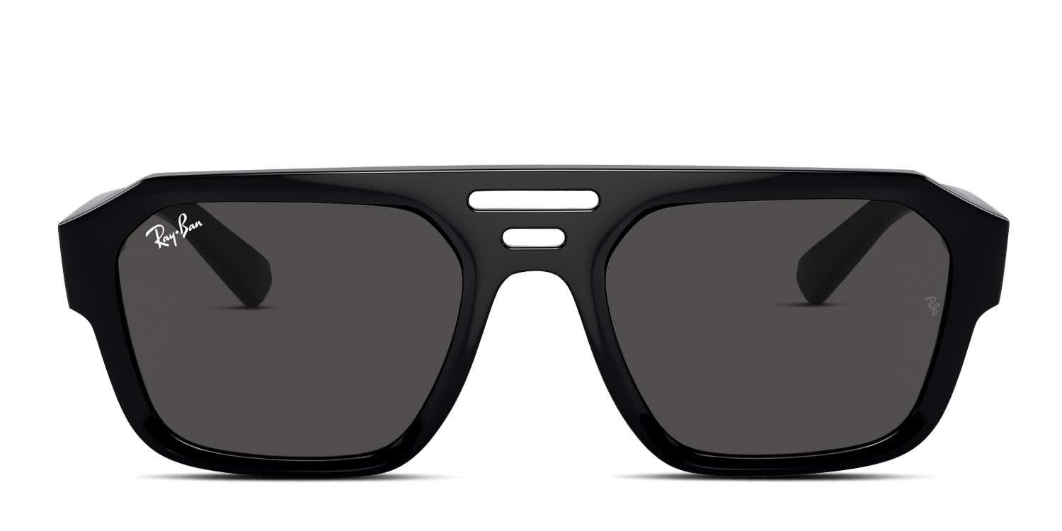 Ray-Ban RB4397 Corrigan Shiny Black glasses - Shiny Black - Frontal View