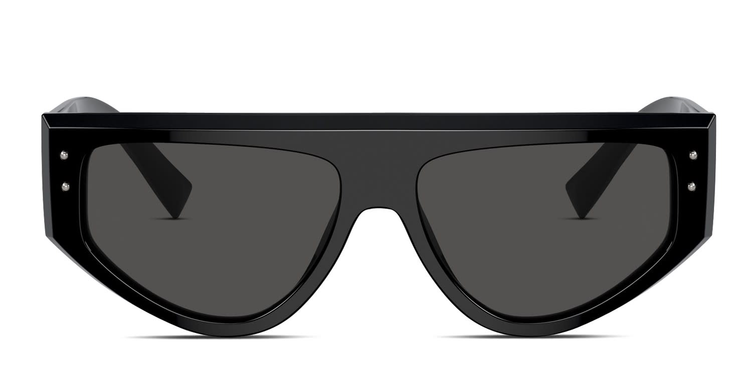 Dolce & Gabbana DG4461 Black glasses - Black / Gray - Frontal View