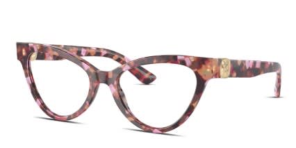Dolce & Gabbana DG3394 Tortoise, Pink glasses - Tortoise / Pink - Angle View