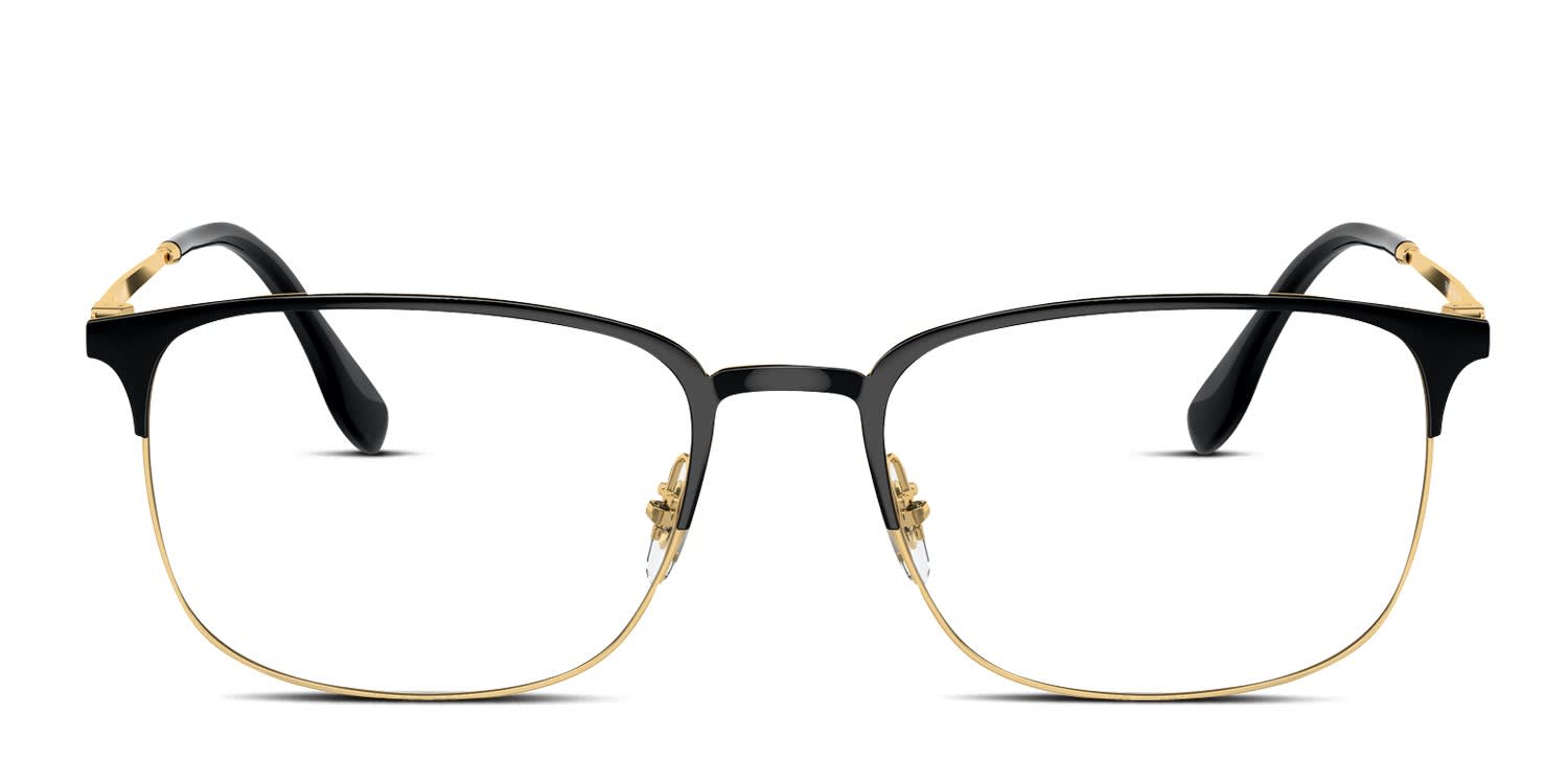 Versace VE1264 Black/Gold Eyeglasses | Includes FREE Rx Lenses