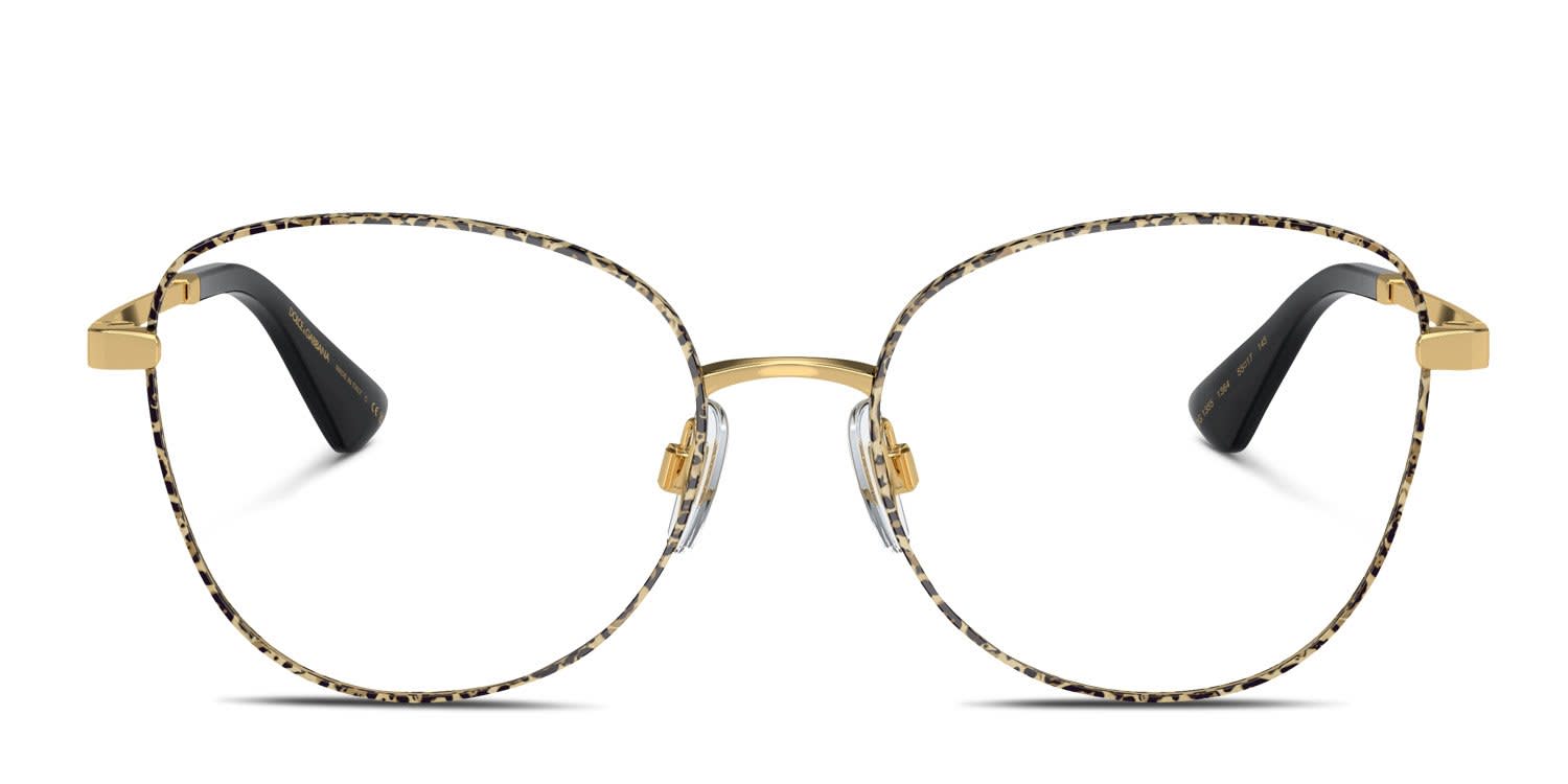 Dolce & Gabbana DG1355 Gold glasses - Gold - Frontal View