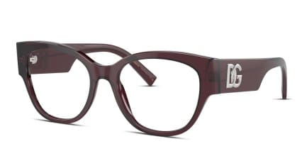 Dolce & Gabbana DG3377 Purple glasses - Purple - Angle View