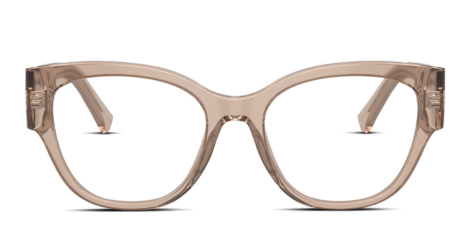 Dolce & Gabbana DG3377 Clear, Brown glasses - Clear / Brown - Frontal View